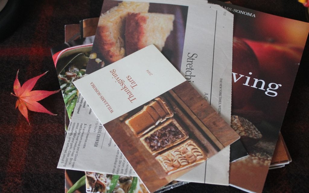 Thanksgiving recipe books from Williams-Sonoma