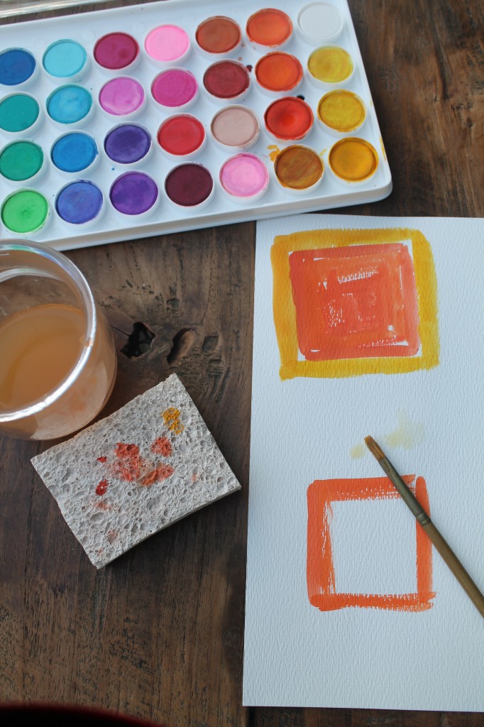 DIY Color block gift tag inspired by the gift and a little bit of Nature