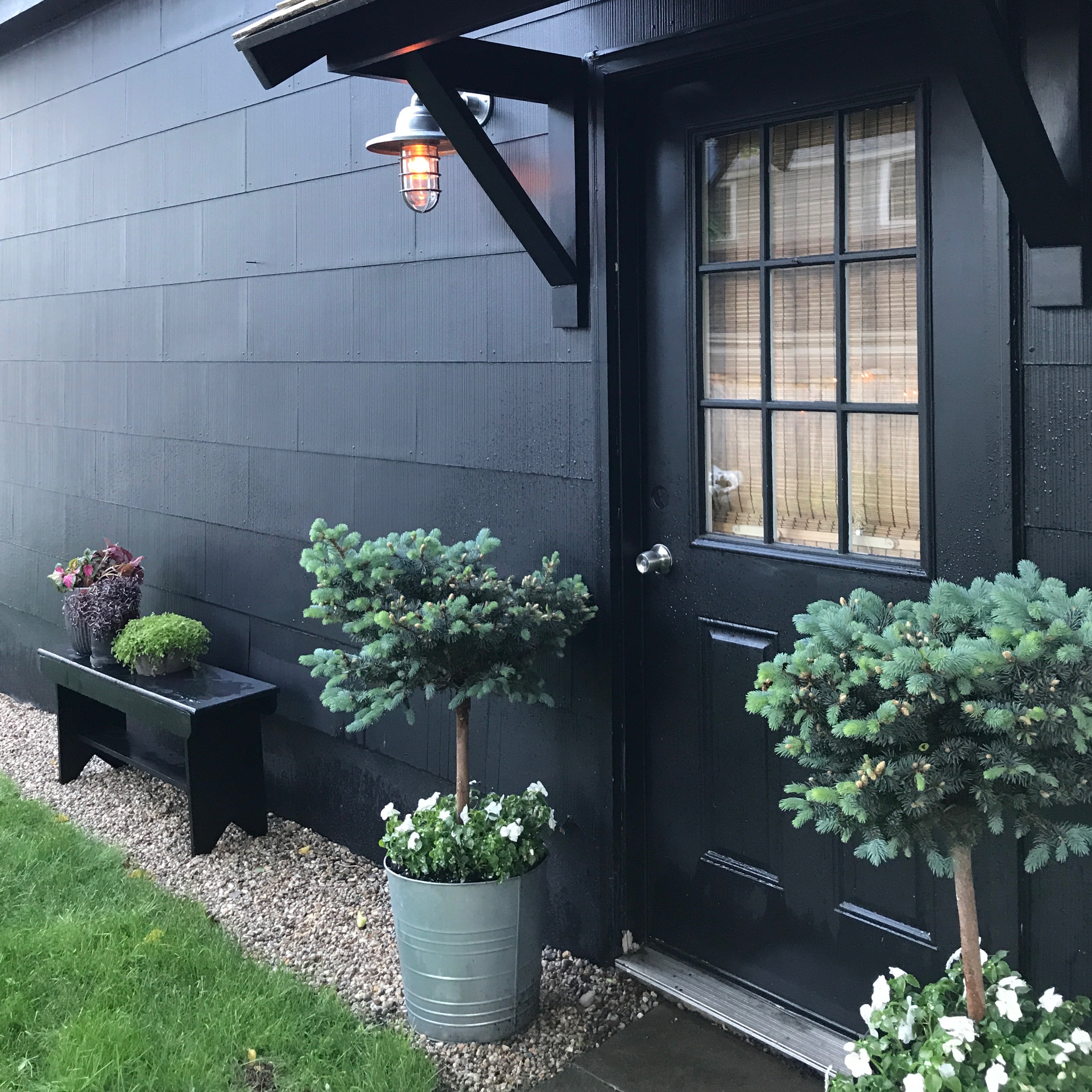 Black Garage painted "Black" from Behr