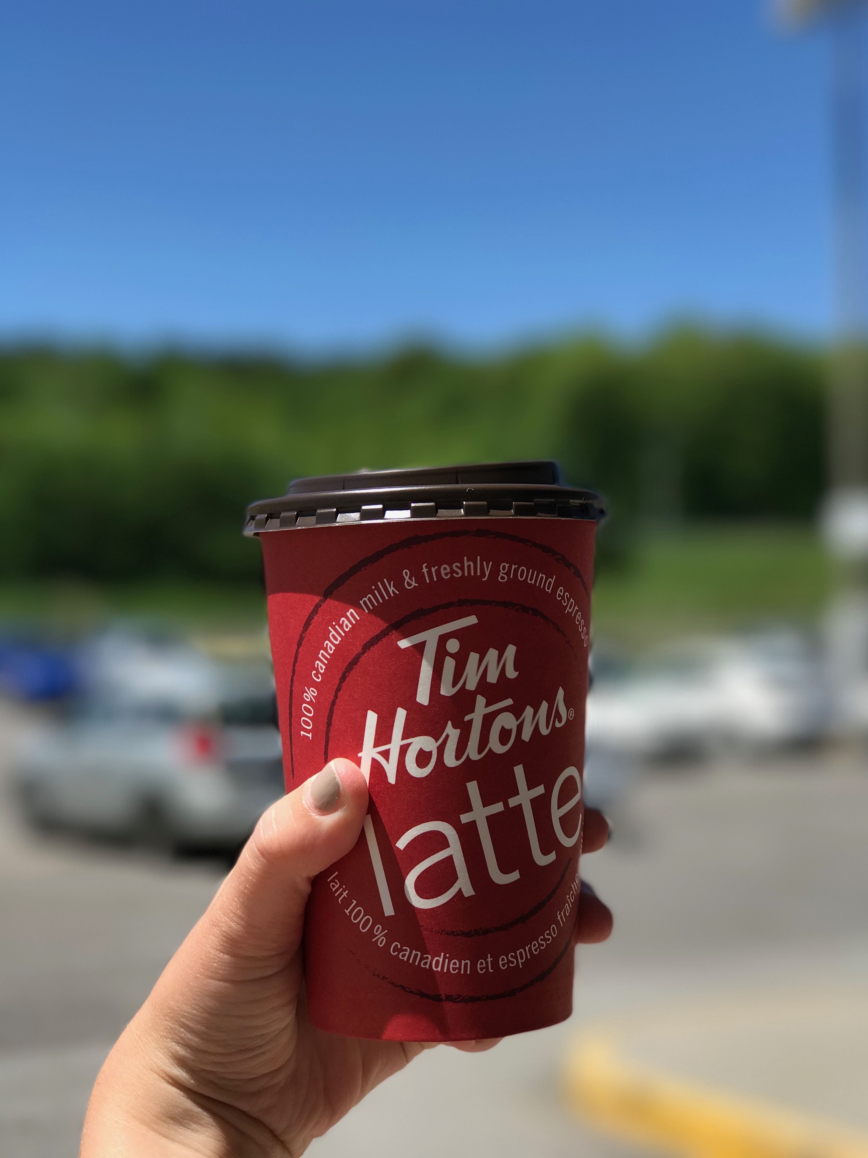A Roadtrip to montreal Canada includes stops at Tim Horton's
