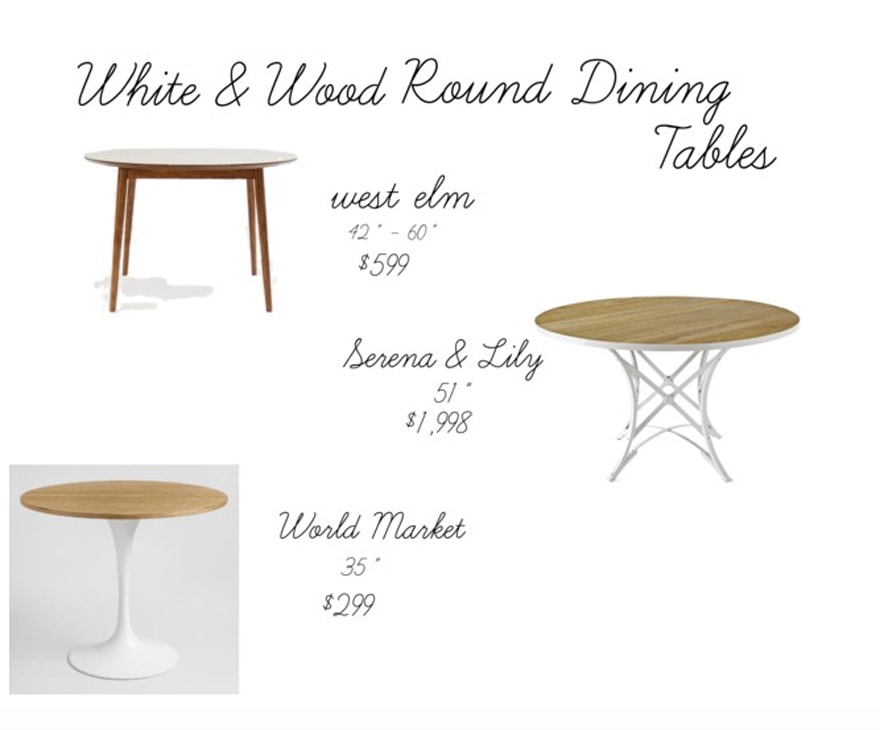 White-and-Wood-Round-Dining-Tables-West-Elm-Serena-and-Lily-World-Market