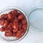 glass jar of roasted cherry tomatoes