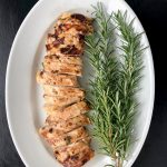 platter with grilled chicken with rosemary