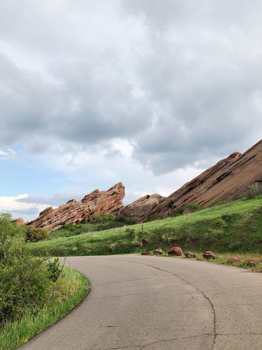 red rock park winding road