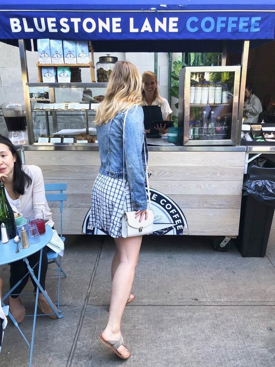 girl at coffee cart