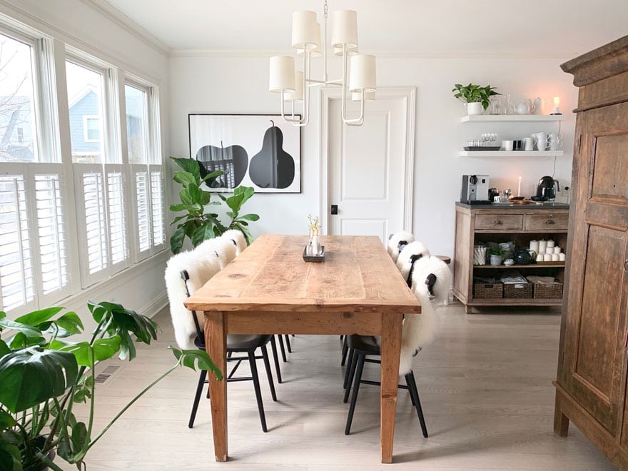 Wood Farmhouse Table With Black Chairs  . Each Table Is A Celebration Of Authenticity And Uniquely One Of A Kind.