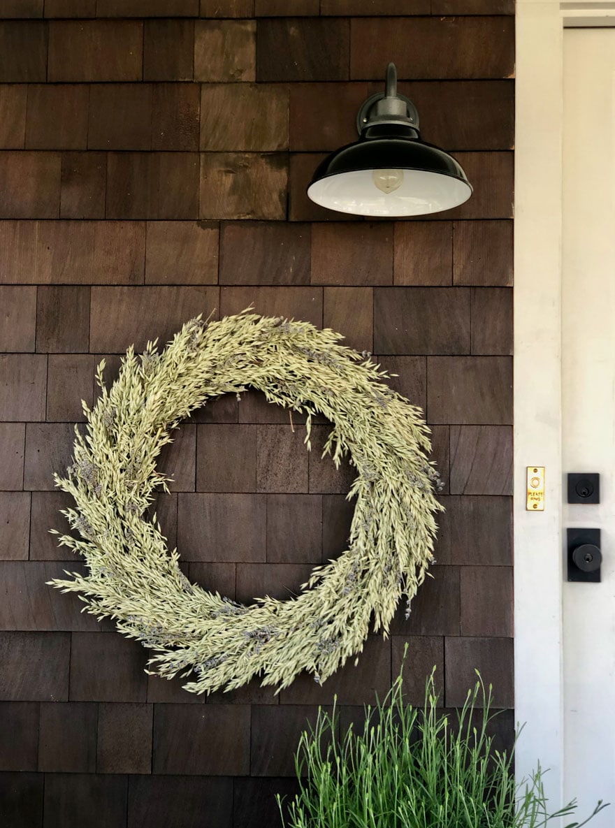 lavender wreath, sconce