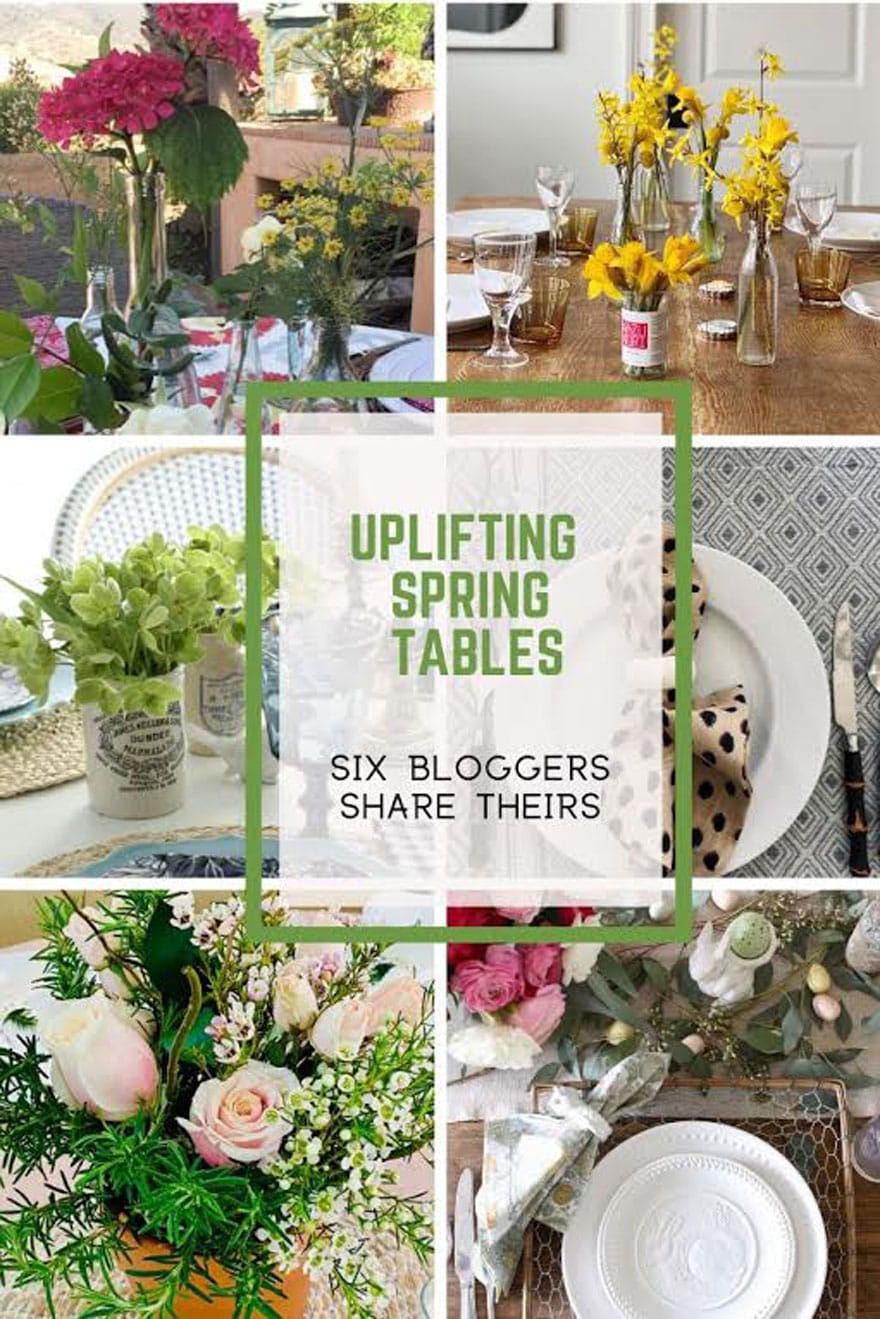 collage flowers/tables with text overlay