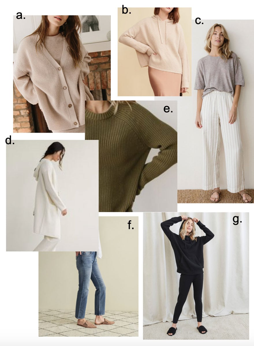 collage of women's clothing