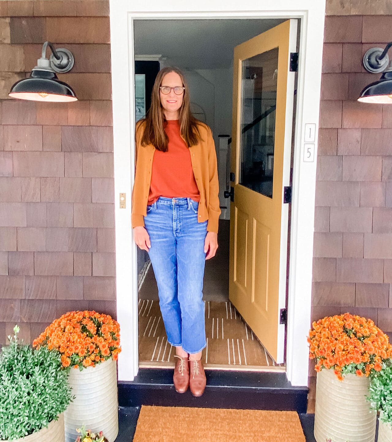 Lifestyle Blogger Annie Diamond shares her India Yellow front door
