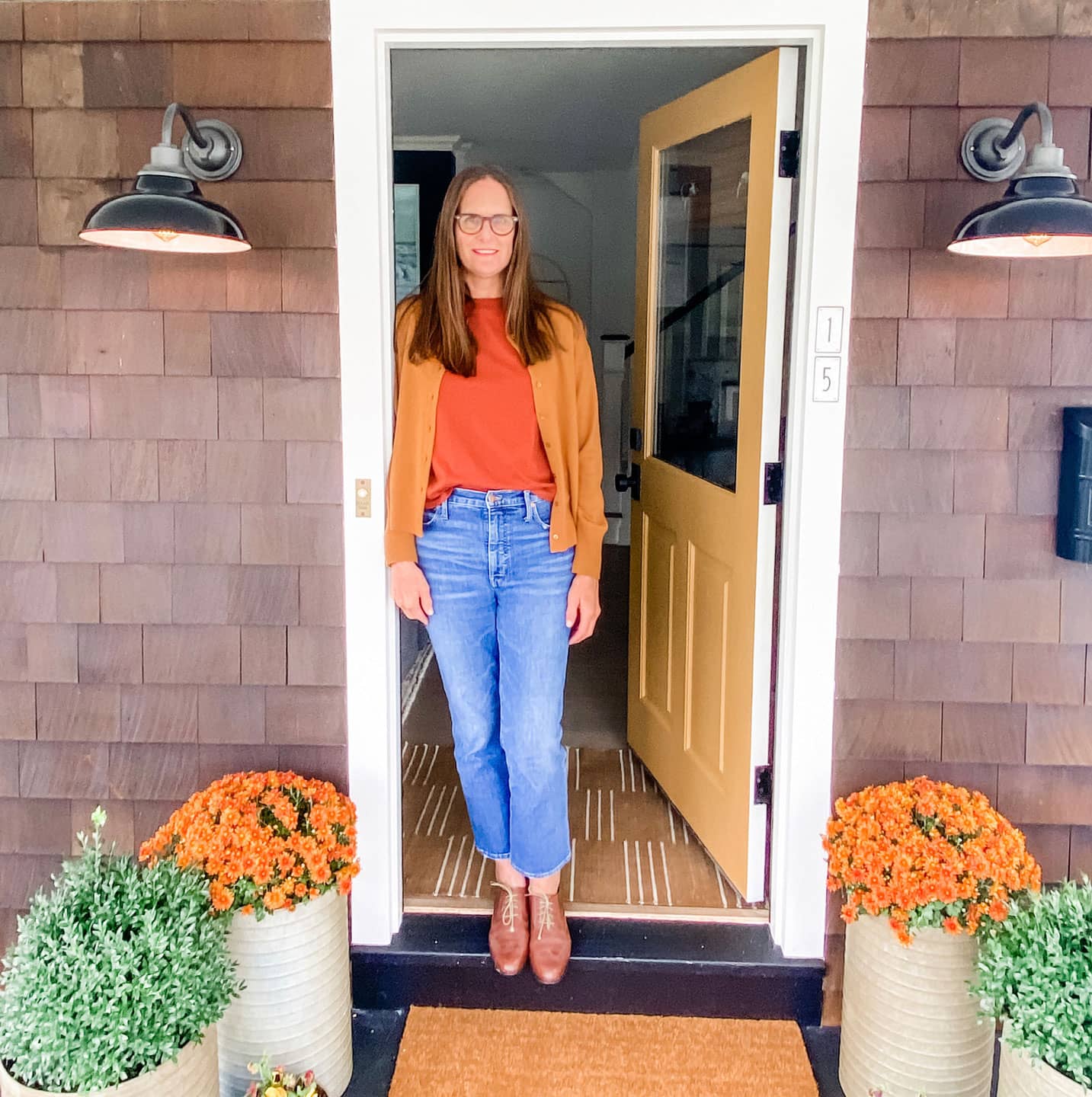Lifestyle Blogger Annie Diamond shares her India Yellow front door 