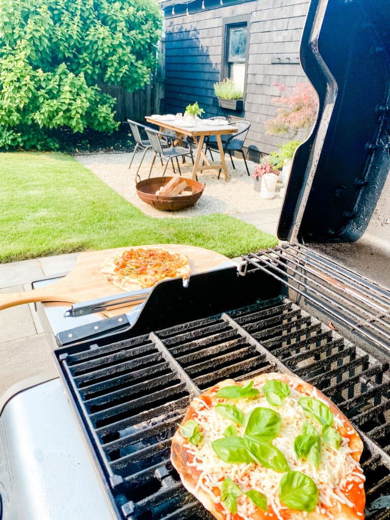 Make simple pizzas on the grill for easy entertaining