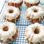 I used Half-Baked Harvests recipe for Apple Cinnamon Maple Glazed doughnut, but used my mini bundt pan and they turned out perfect! More of a fall dessert, but breakfast is okay too!