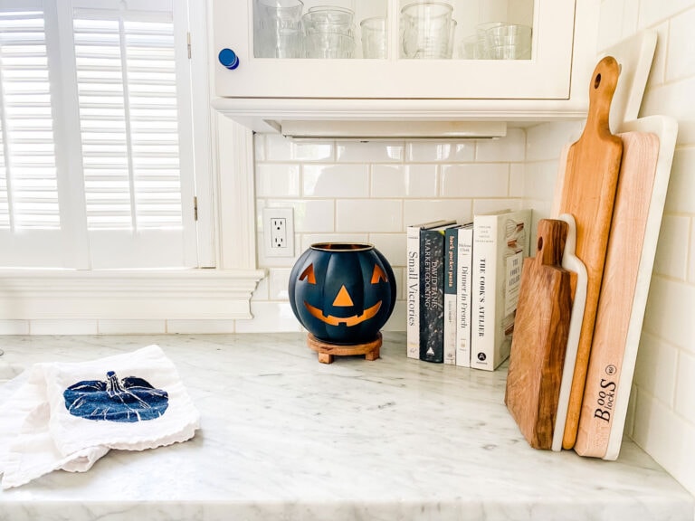 Pottery Barn Jack-o-Lantern to hold a diffuser (with a slight modification) or an electric candle.