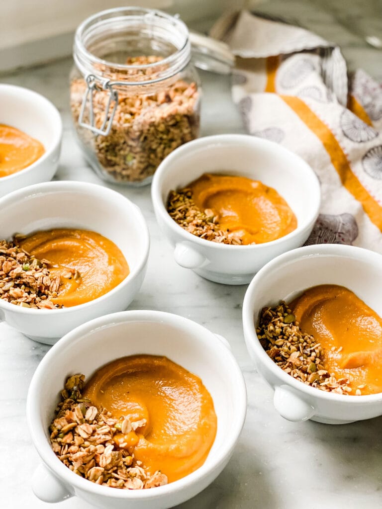 Bowls of Velvety Smooth Pumpkin Soup