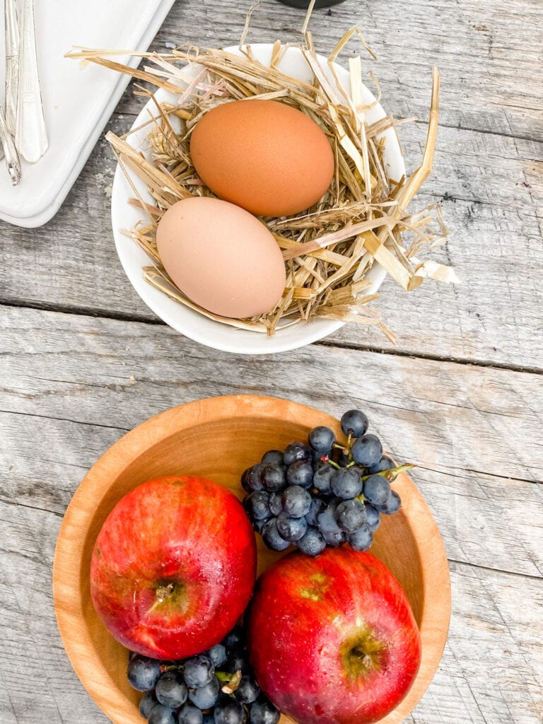 A big perk of staying at The Lost Kitchen Cabins is the chance to have breakfast.