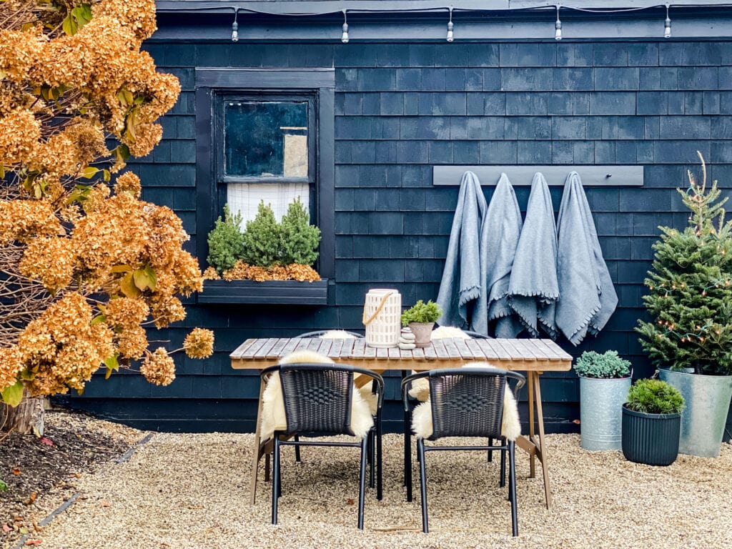 Front Porch Decor and a Little Blue House