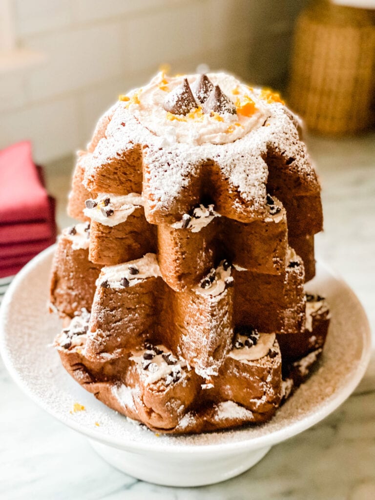 how to make a pandoro Christmas tree cake | Most Lovely Things