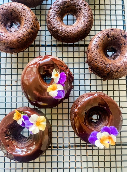 Make easy chocolate baked donuts for your next brunch
