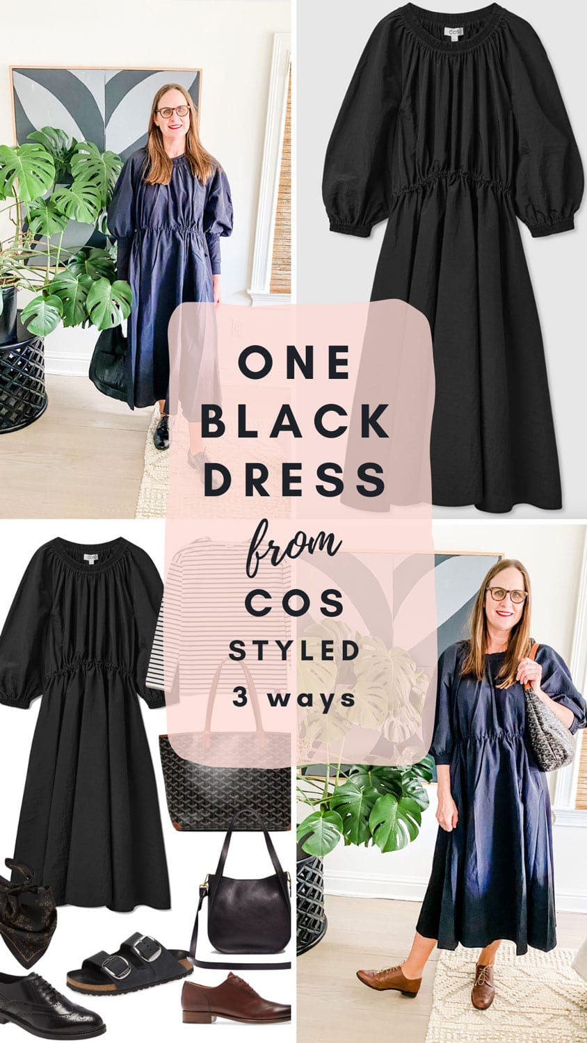Cos Black Dress 3 Ways