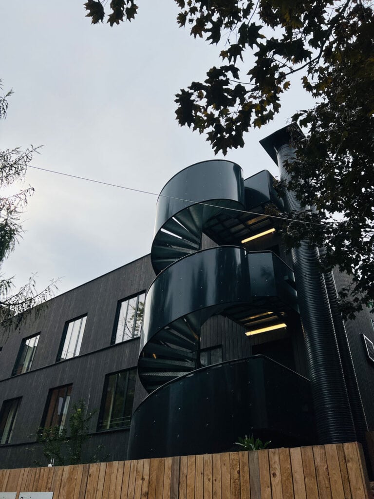 black modern industrial  building 