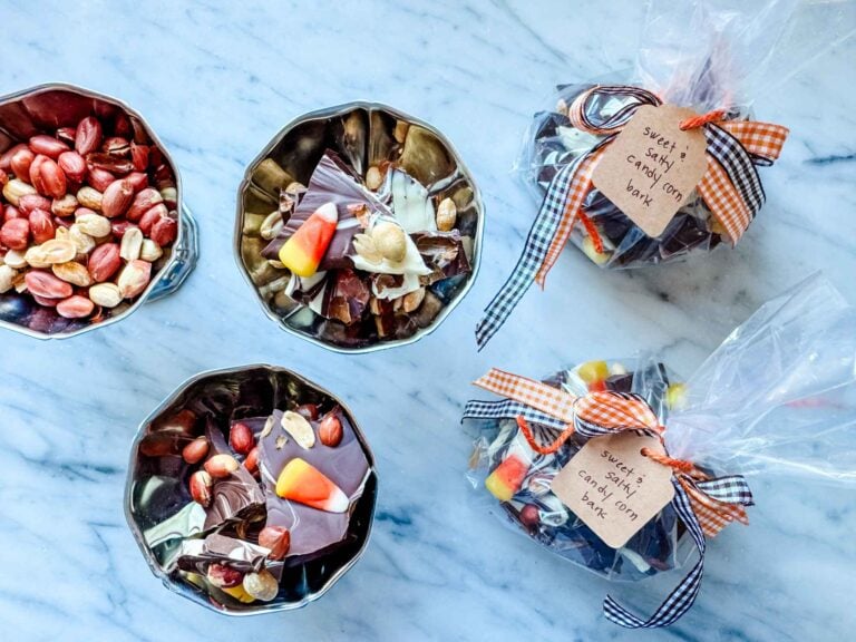 Sweet and Salty Halloween Candy Corn Bark