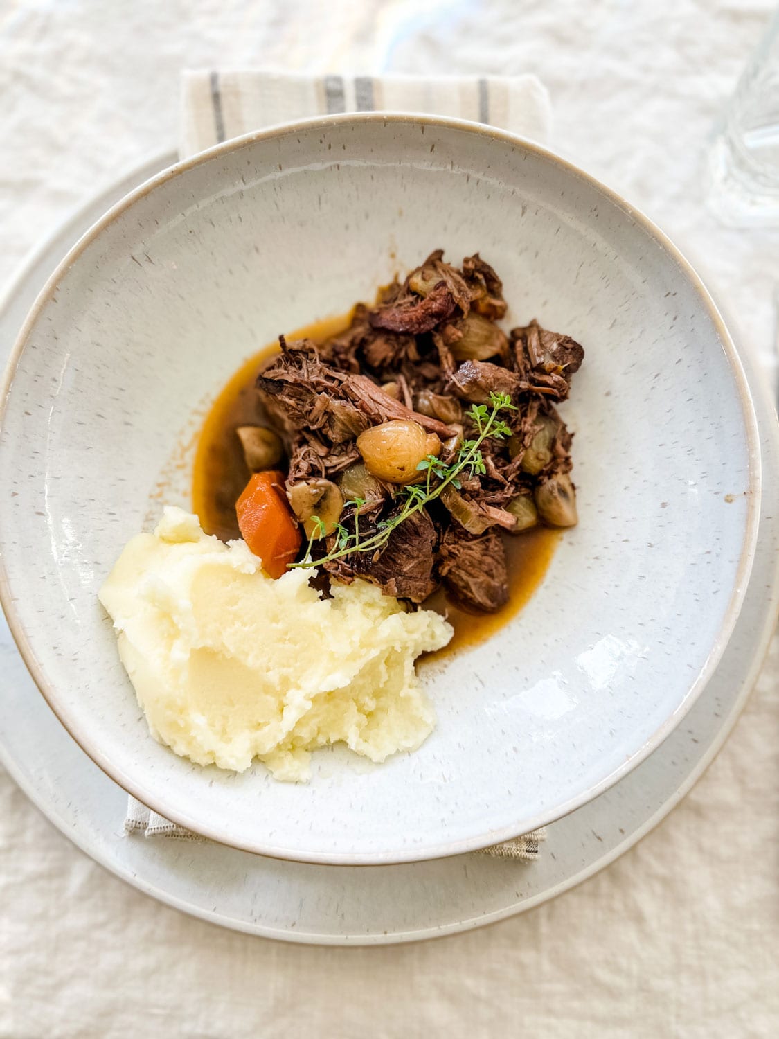 Beef Bourguignon with Mashed potatoes