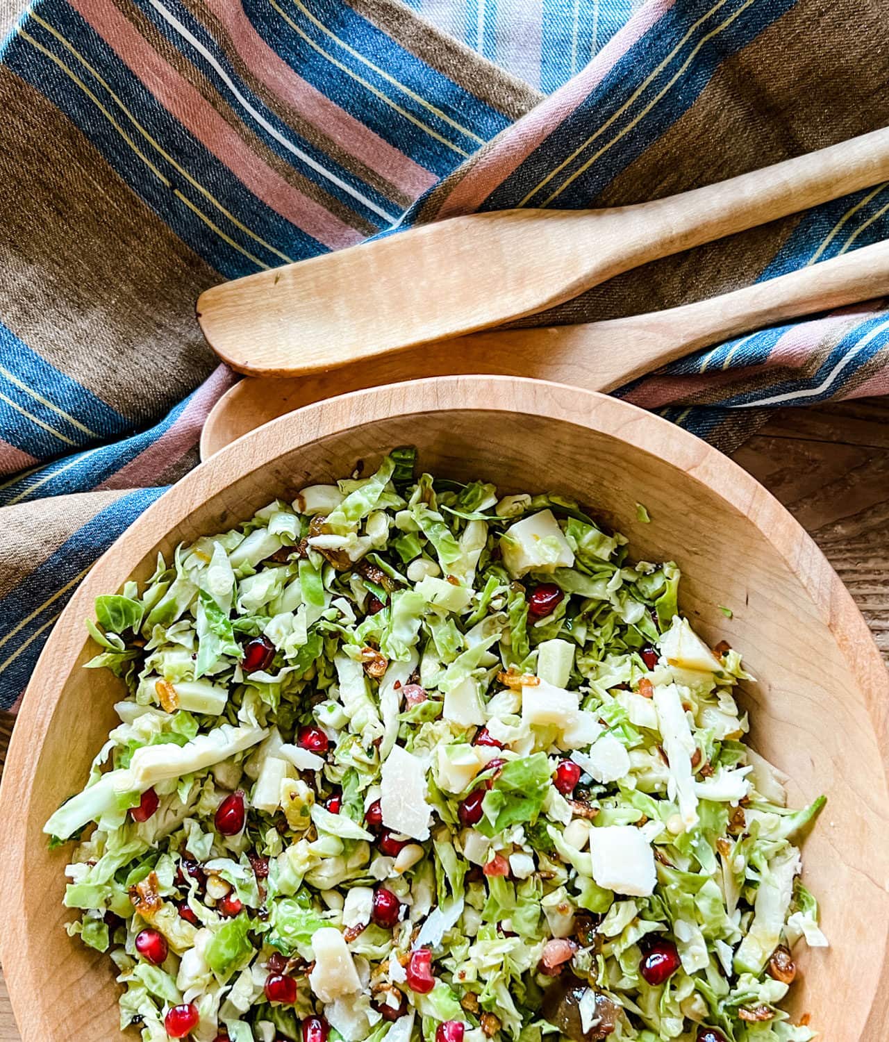 Colorful Brussels sprouts Salad for Thanksgiving