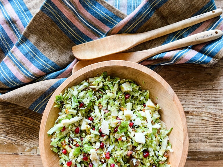 Colorful Brussels sprouts Salad for Thanksgiving
