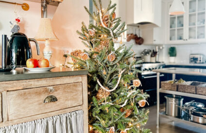 An All Natural Christmas Tree in the Kitchen