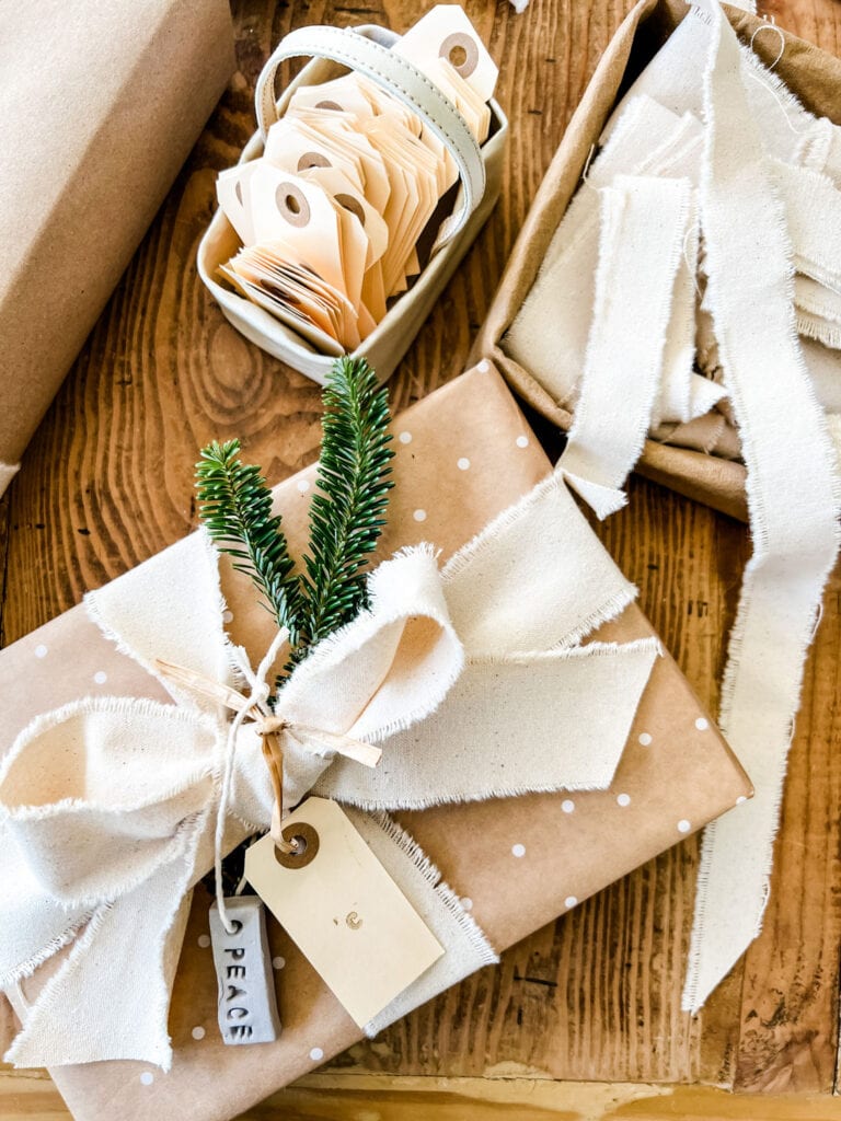 Creative Gift Wrapping // Fabric Scrap Ribbons