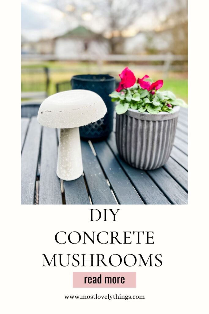 How to Make Easy Concrete  Mushrooms for use indoors or out. 