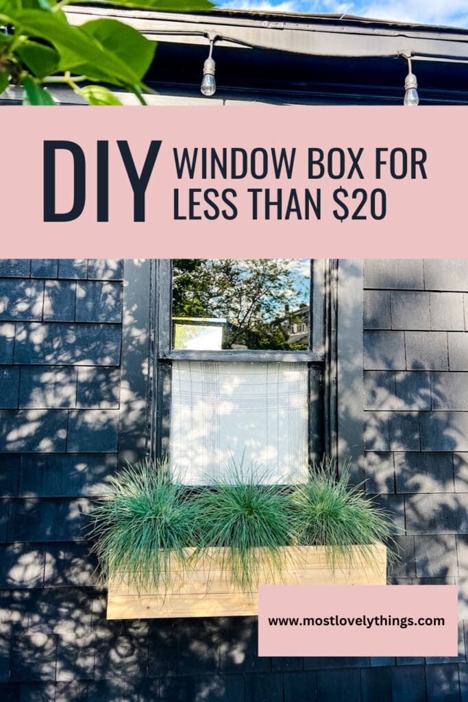 Graphic for DIY window box for less than $20