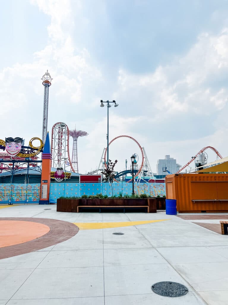 Rides at Coney Island in NYC