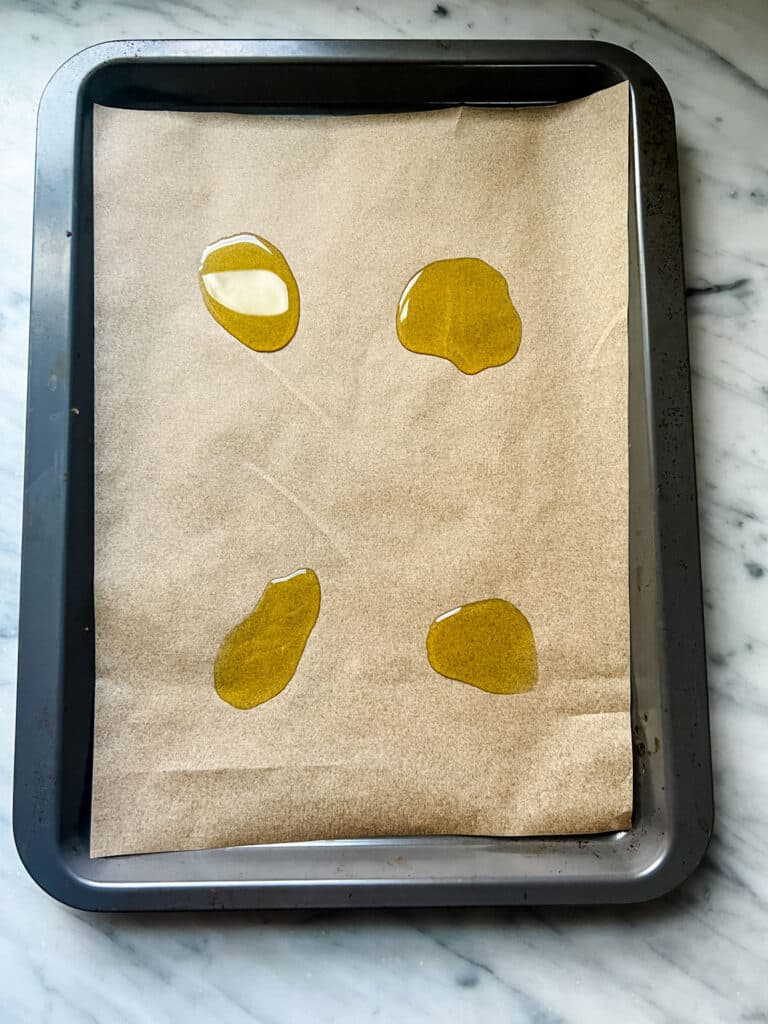 Extra Virgin Olive Oil on Parchment