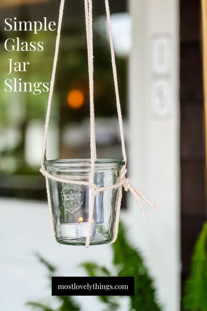 DIY macrame jar sling 