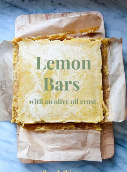 A Twist on the Classic Lemon Bar with an Olive Oil Crust