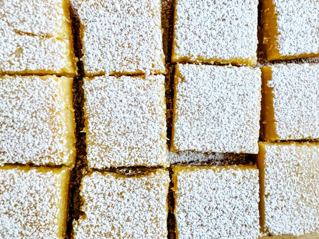 Olive oil shortbread crust for a twist on the classic lemon bars