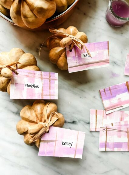 Make These Pretty Place Cards for Thanksgiving