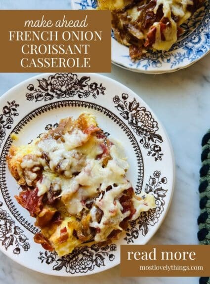 French Onion Breakfast Casserole With Croissants