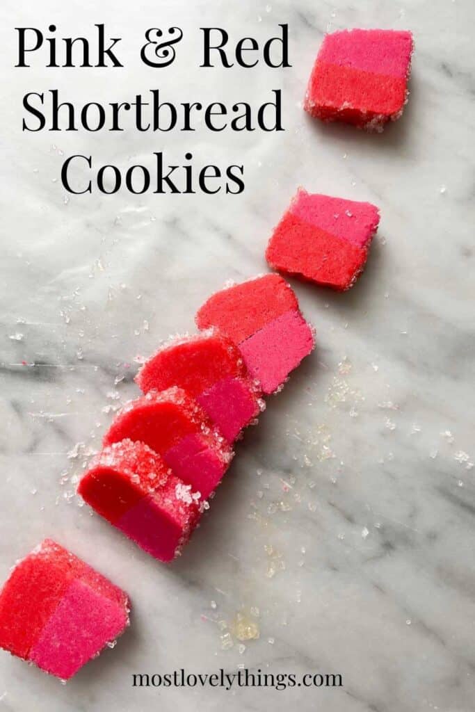 Red & Pink Valentine's Day Shortbread Cookies 