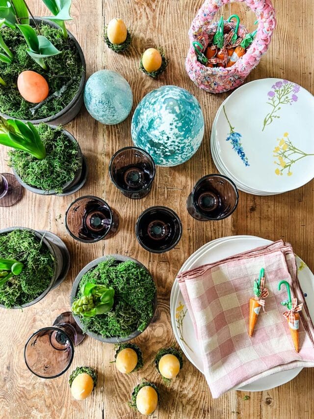 How to Set a Colorful Easter Table Setting | Most Lovely Things