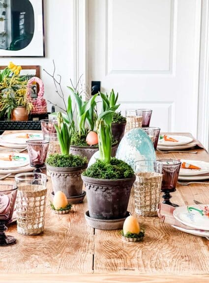 How to Set a Colorful Easter Table Setting 2024