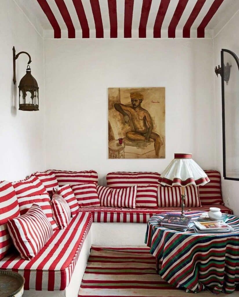 The unexpected red theory in home design is starting to show up everywhere.