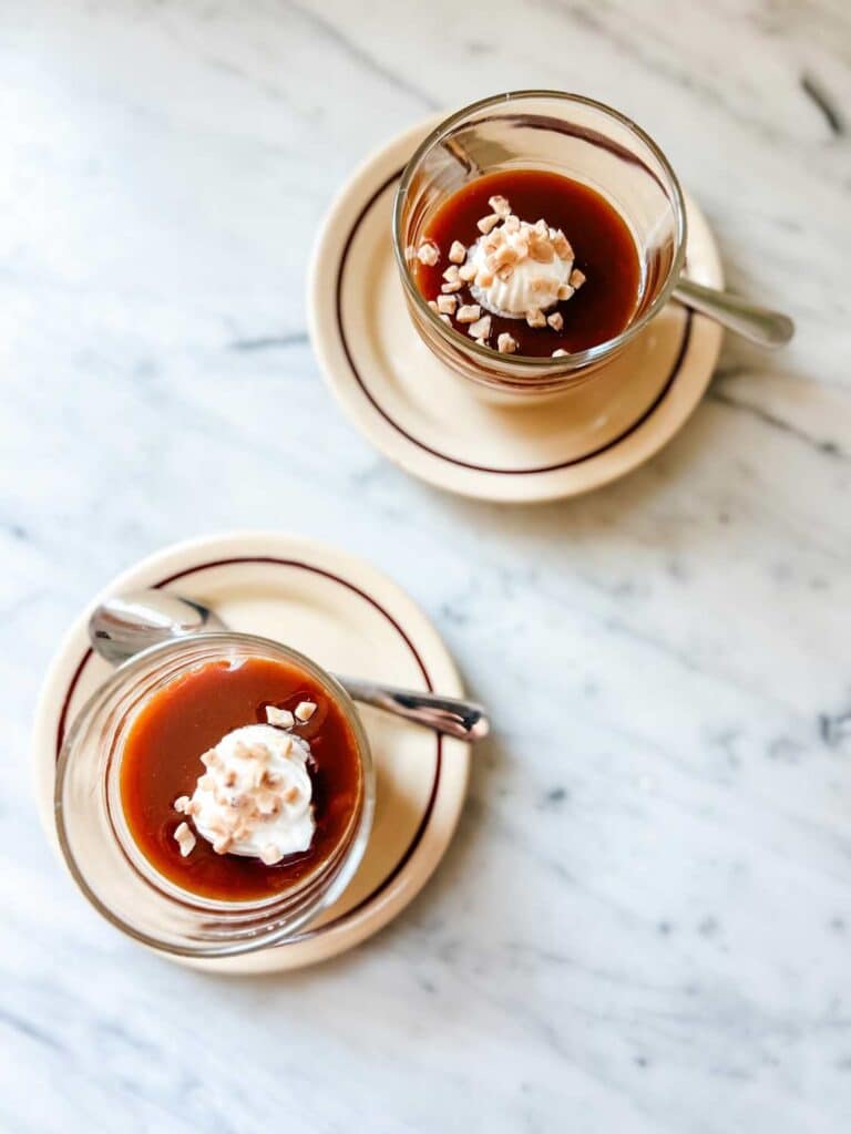 Make the best homemade butterscotch pudding with salted caramel sauce and serve it at your next dinner party.