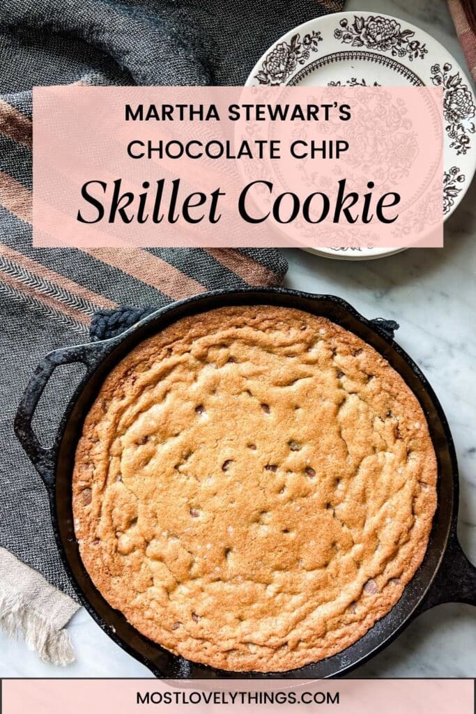 A giant chocolate chip cookie recipe from Martha Stewart is the perfect dessert for your next dinner party.