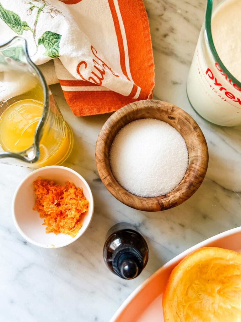 All fresh ingredients make the creamiest orange posset dessert.