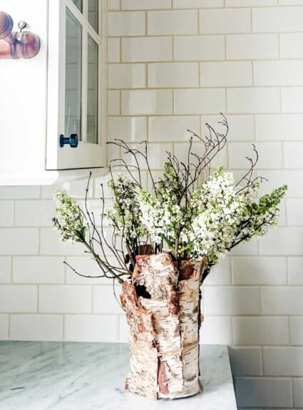 How to Make a Rustic Birch Bark Vase