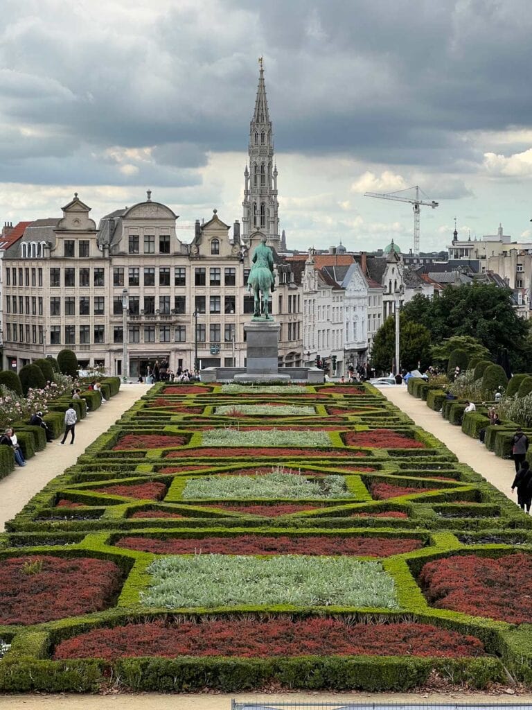 Beautiful gardens in Brussels, Belgium.