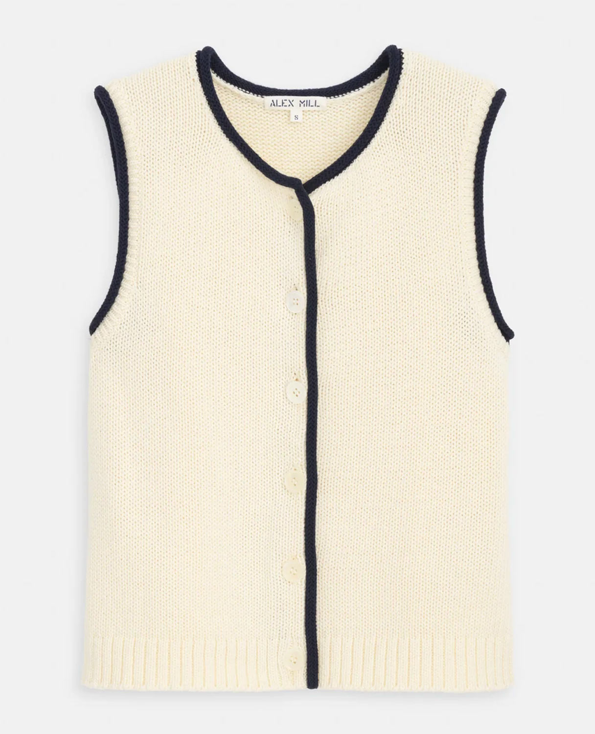 Cream vest.